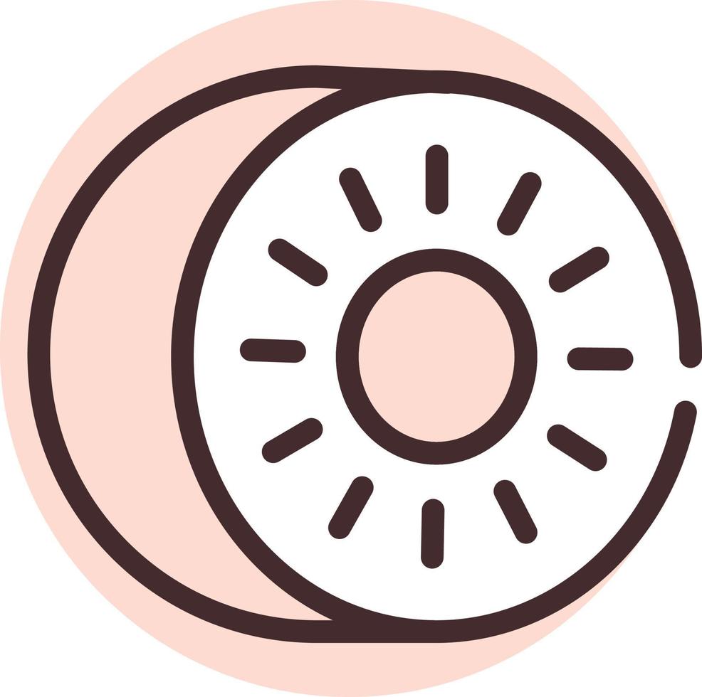 Kiwi allergy, icon, vector on white background.