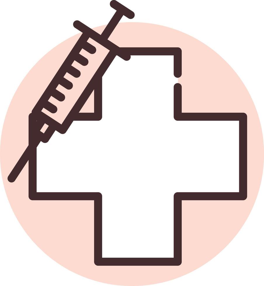 Hospital pharmacy, icon, vector on white background.