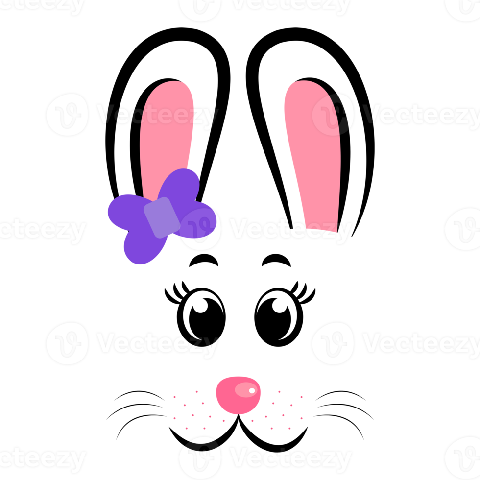 cartoon bunny masks with ears png