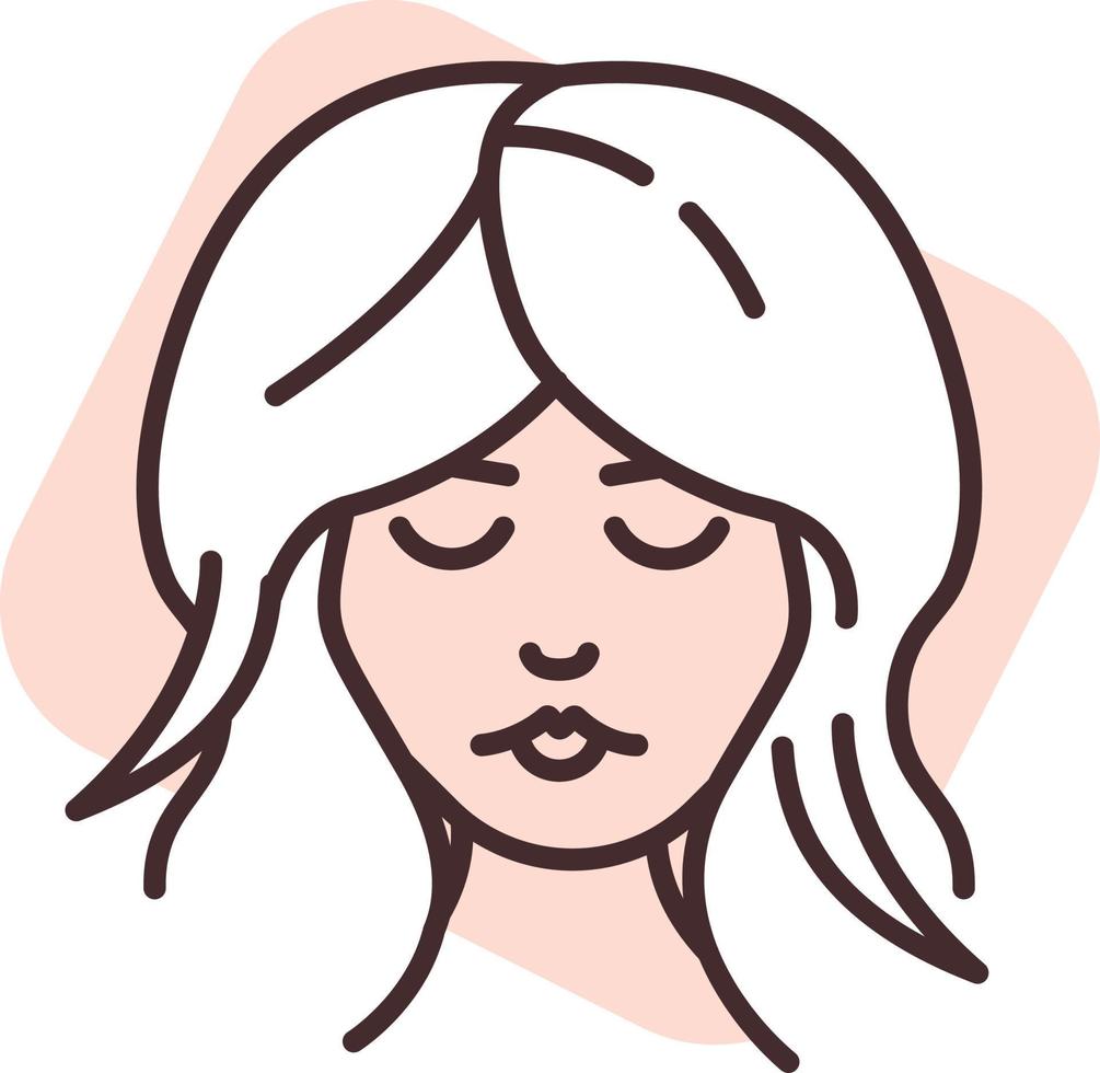 Beauty hair care, icon, vector on white background.