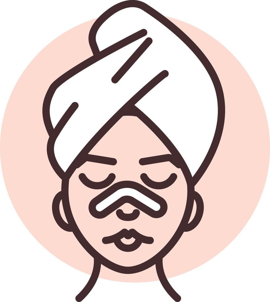 Beauty face care, icon, vector on white background.
