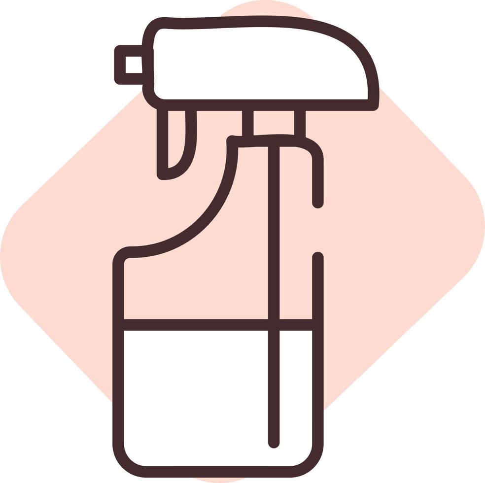 Cleaning liquid for glass , icon, vector on white background.