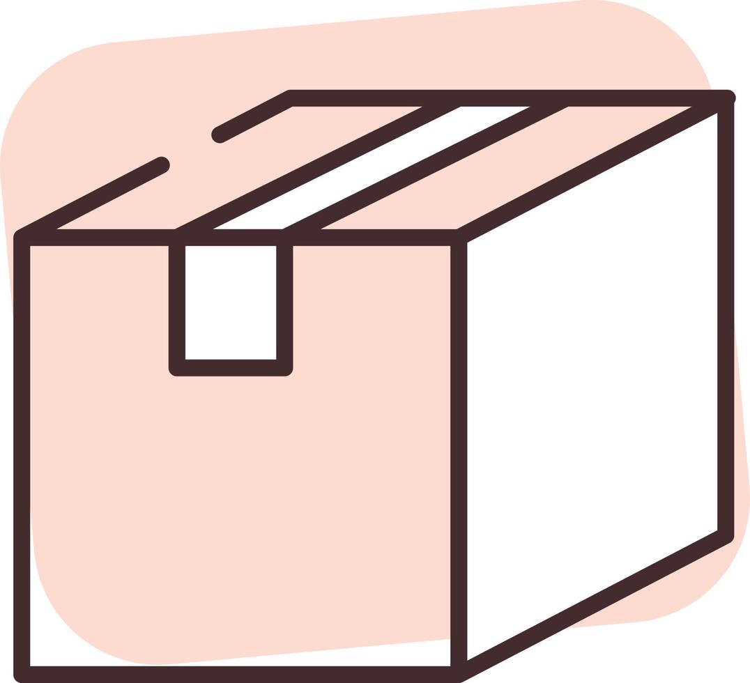 Delivery parcle, icon, vector on white background.