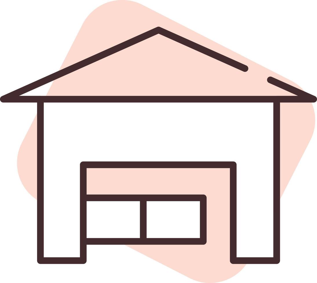 Delivery warehouse, icon, vector on white background.