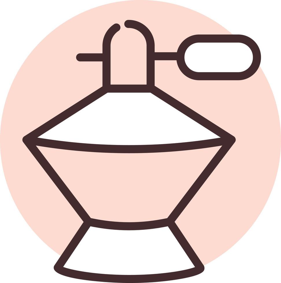 Perfume cosmético, icono, vector sobre fondo blanco.