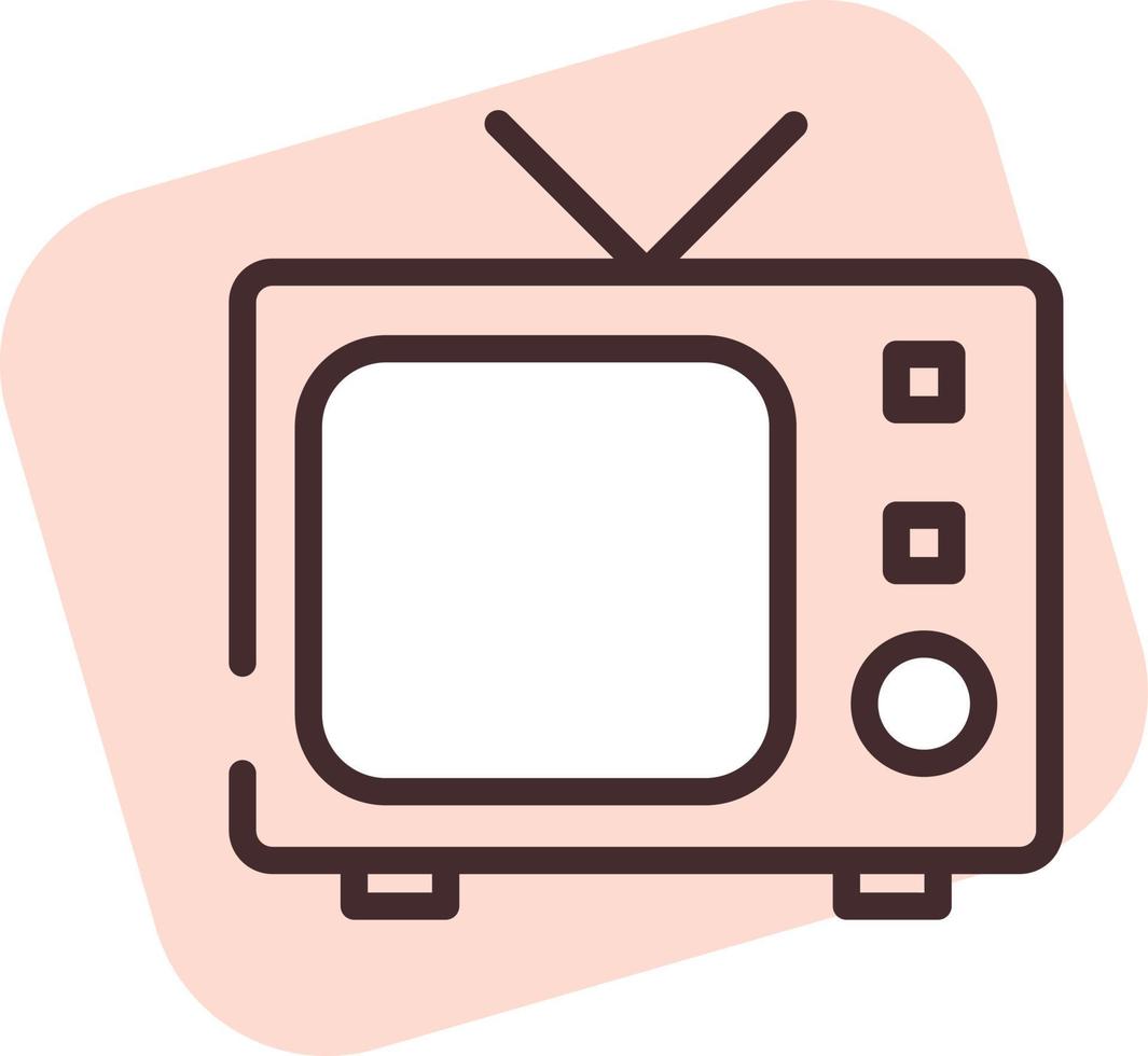 Electronics Tv, icon, vector on white background.