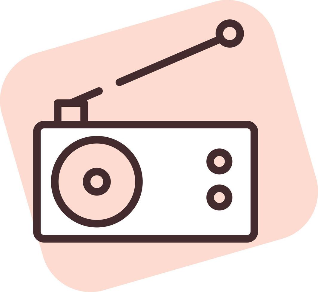 radio electrónica, icono, vector sobre fondo blanco.