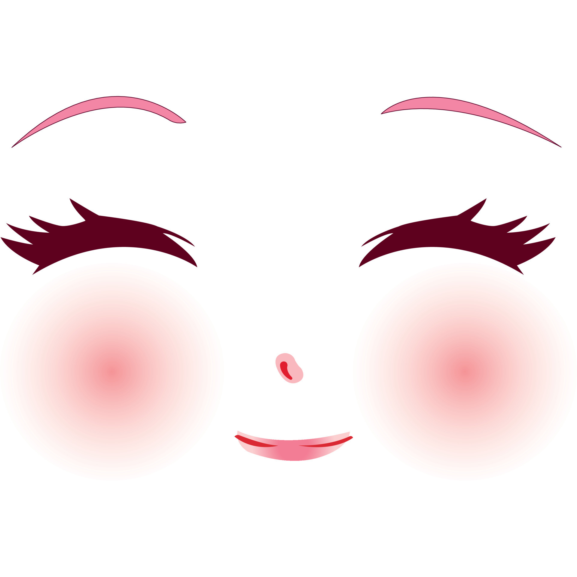 Beautiful girl face for anime character 15267778 Vector Art at Vecteezy