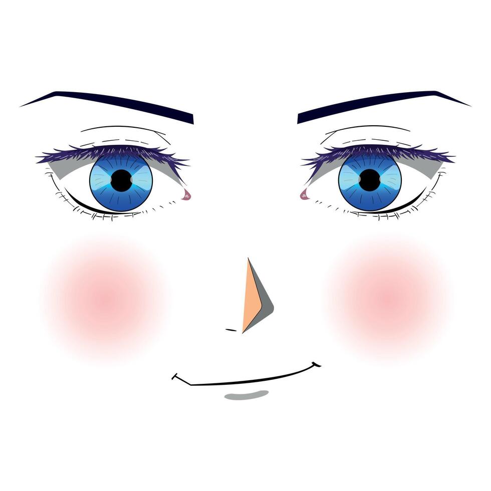 Manga male expression man emotions anime faces Vector Image