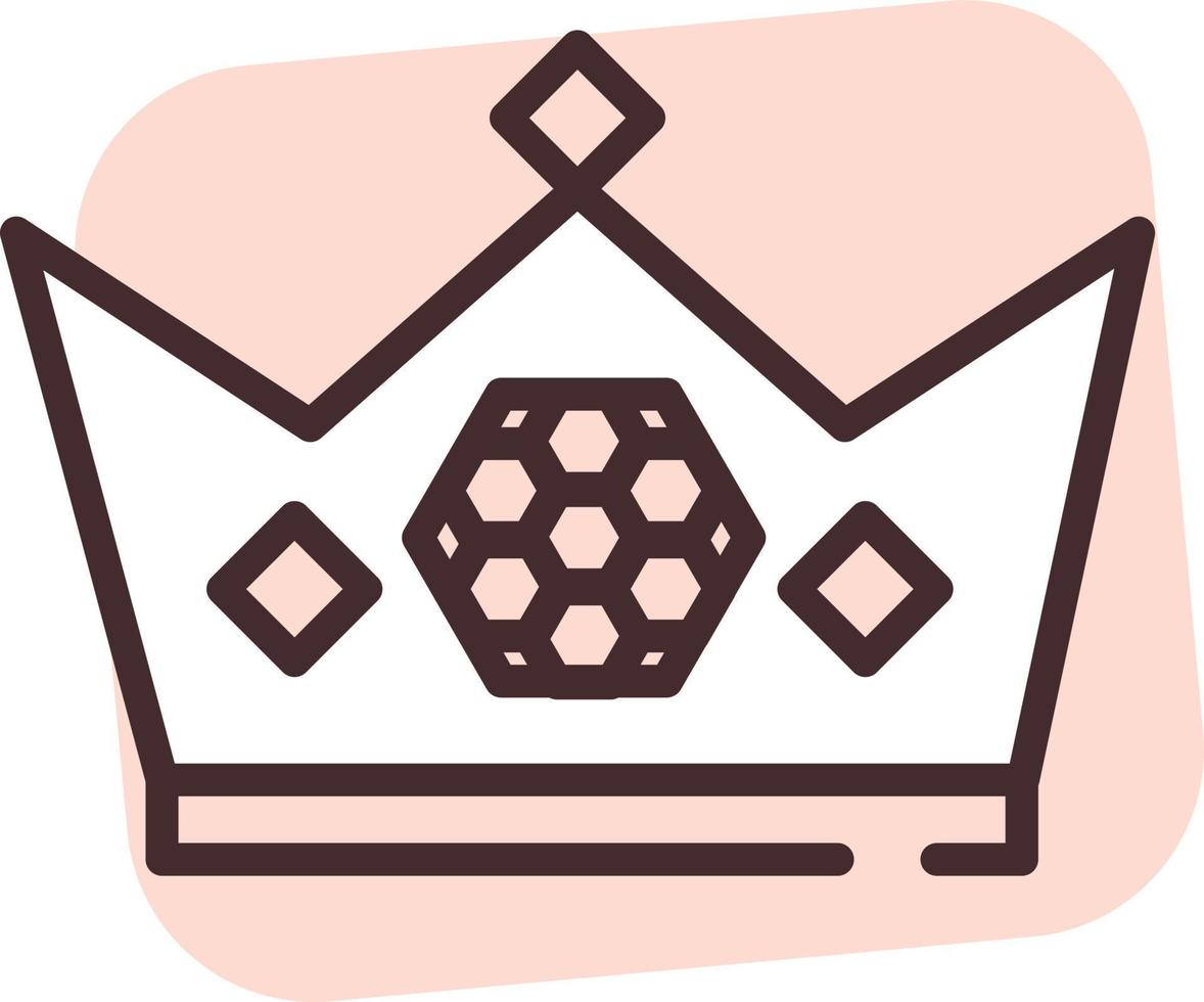 coronación de eventos, icono, vector sobre fondo blanco.