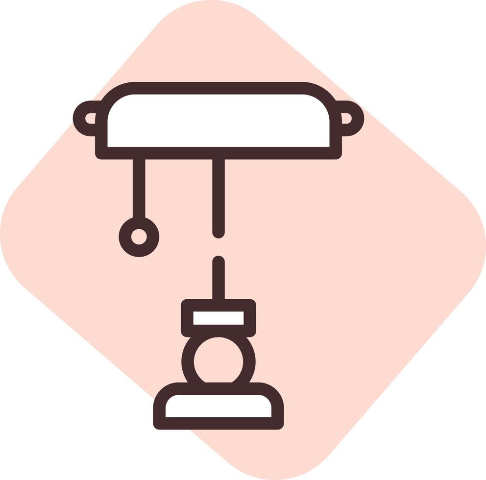 Light banker lamp, icon, vector on white background.