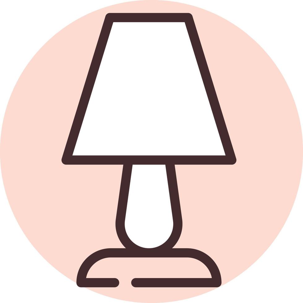 Light table lamp, icon, vector on white background.