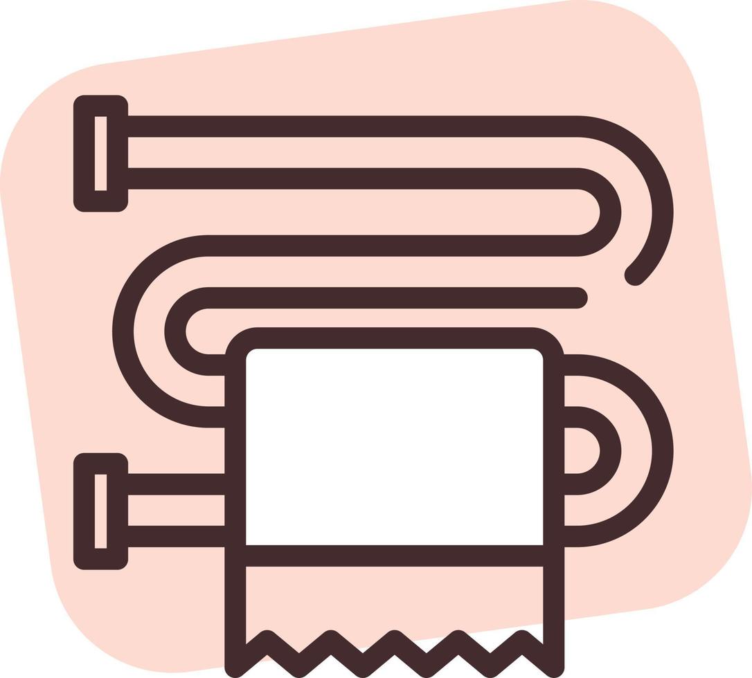 Home textile towel rack, icon, vector on white background.