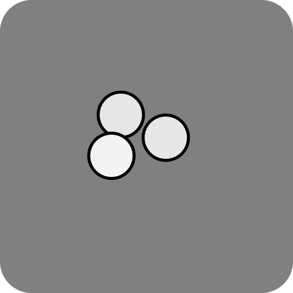 Ping pong ball, icon, vector on white background.