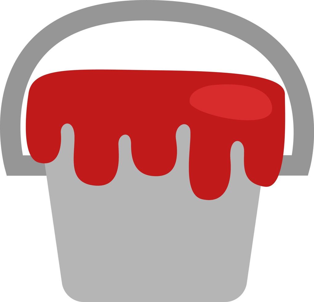 Instrument paint bucket, icon, vector on white background.