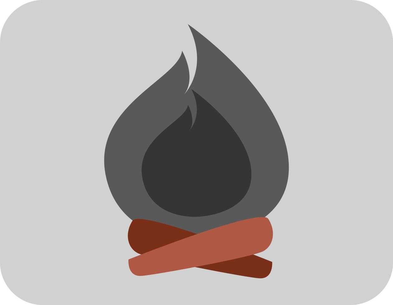 Industrial fire, icon, vector on white background.