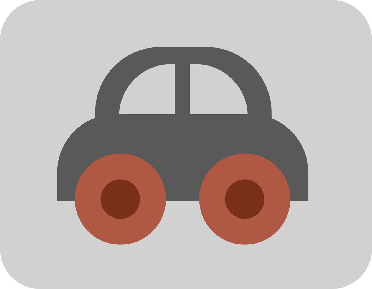 Industrial grey car, icon, vector on white background.