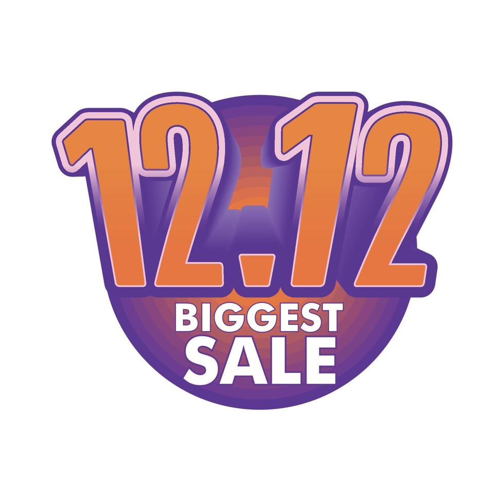 Text Effect Vector 12.12 The Biggest Sale of December