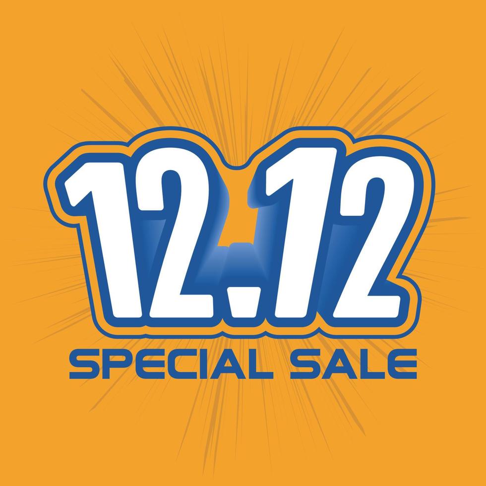 Text Effect Vector 12.12 The Biggest Sale of December