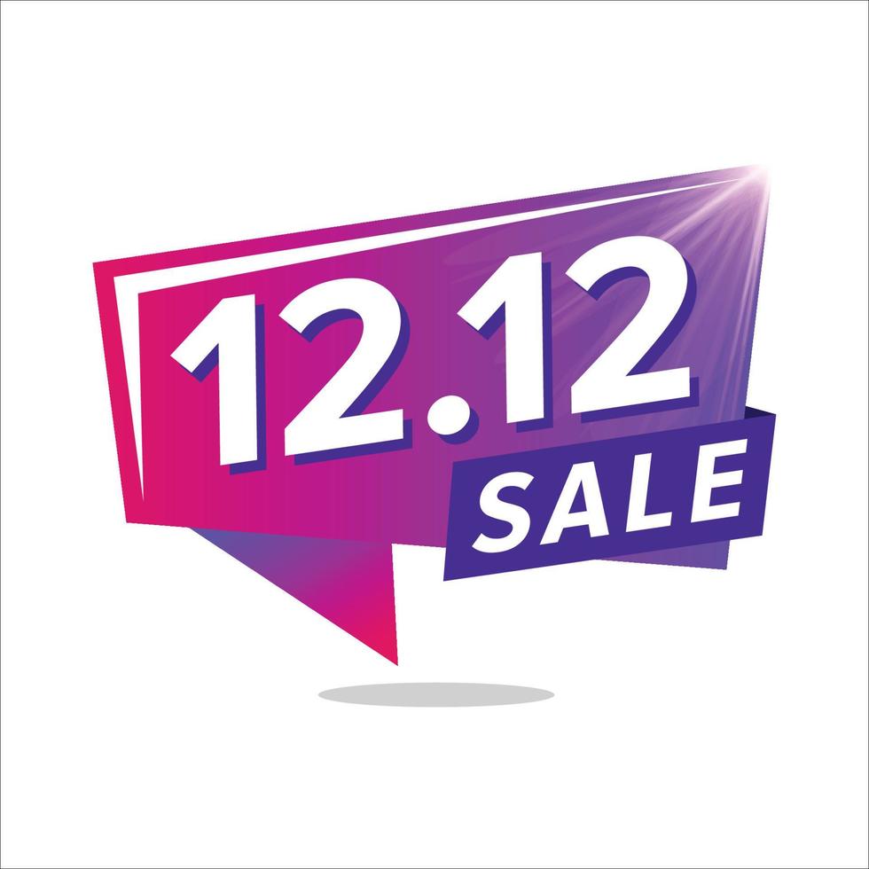 12.12 Sale Purple Shine Button Vector Big Sale of Year