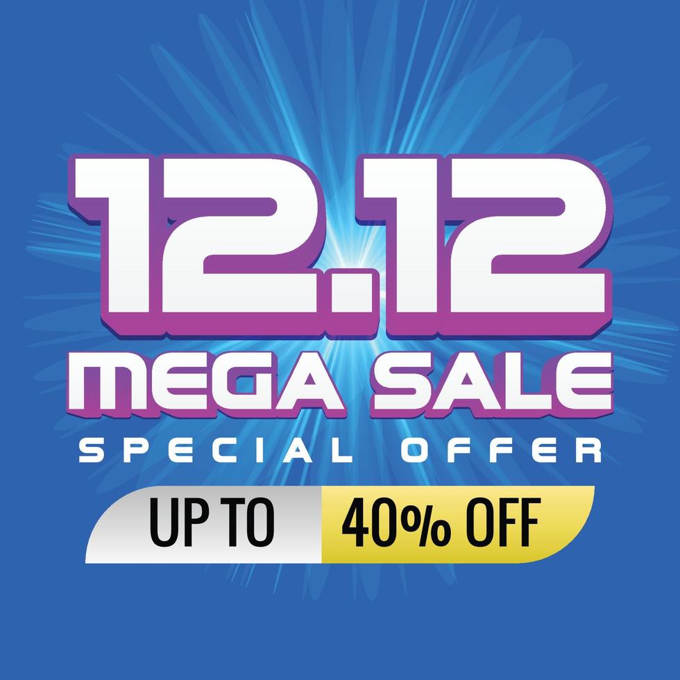 12.12 Mega Sale Special Offer Vector Element button