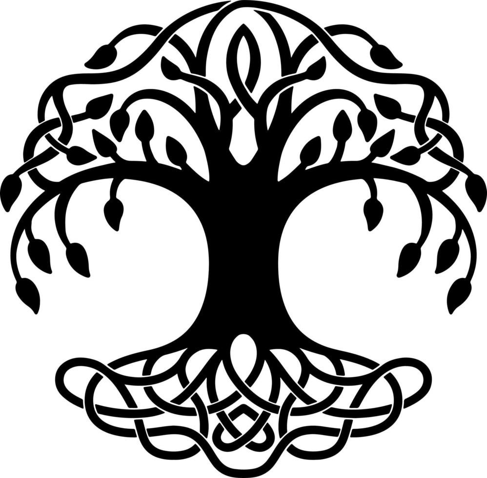 Tree silhouette vector for the website, for printing. Vector graphics.