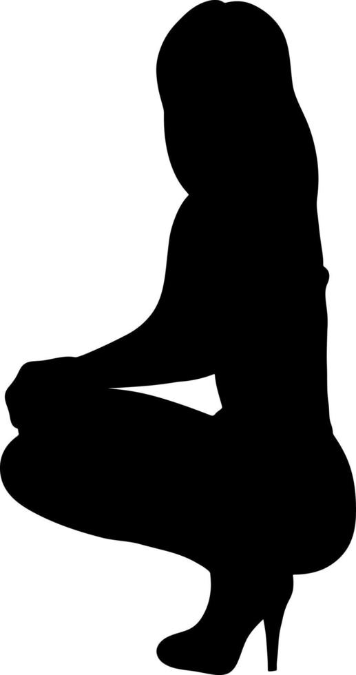 Silhouette woman vector for websites, printing, graphics design