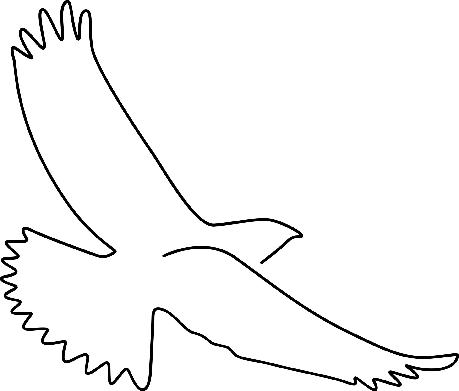 Flying Bird Outline Drawing @ Outline.pics-saigonsouth.com.vn