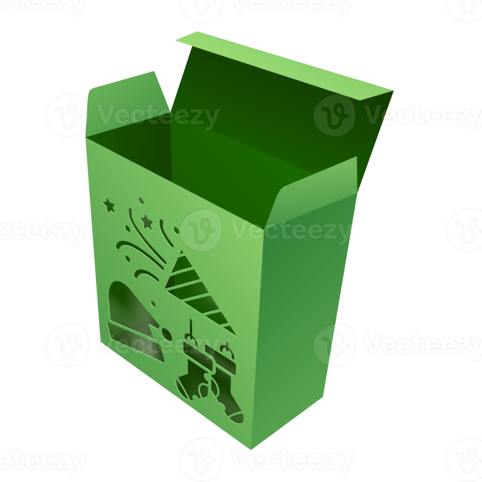 Christmas box mockup png