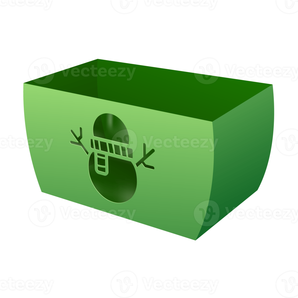 Christmas box mockup png