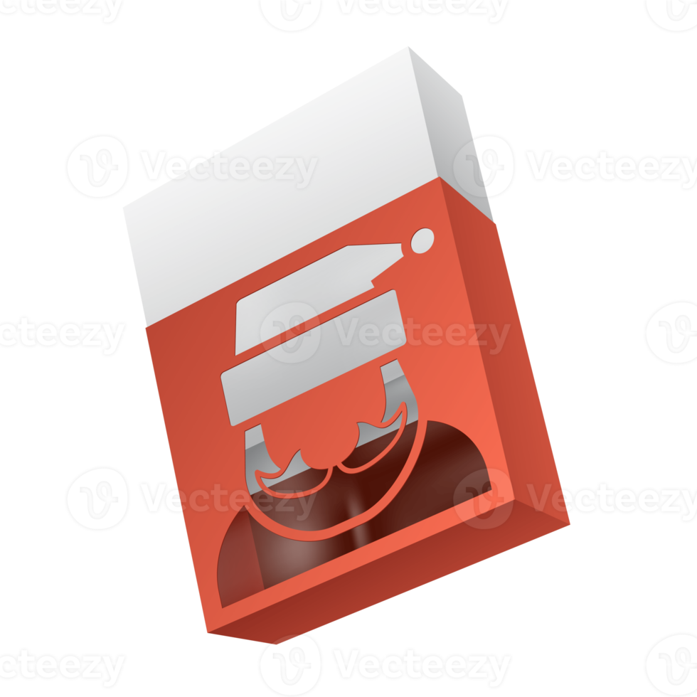 Christmas box mockup png