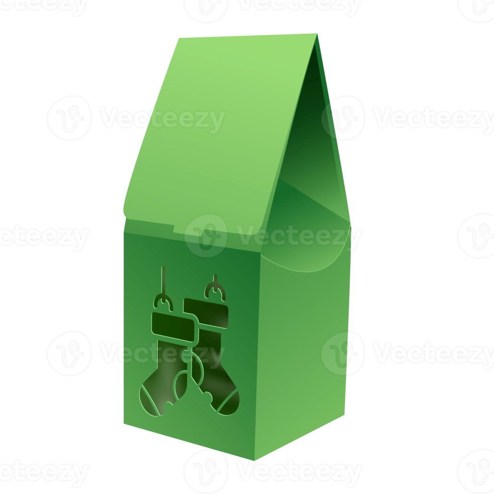 Christmas box mockup png