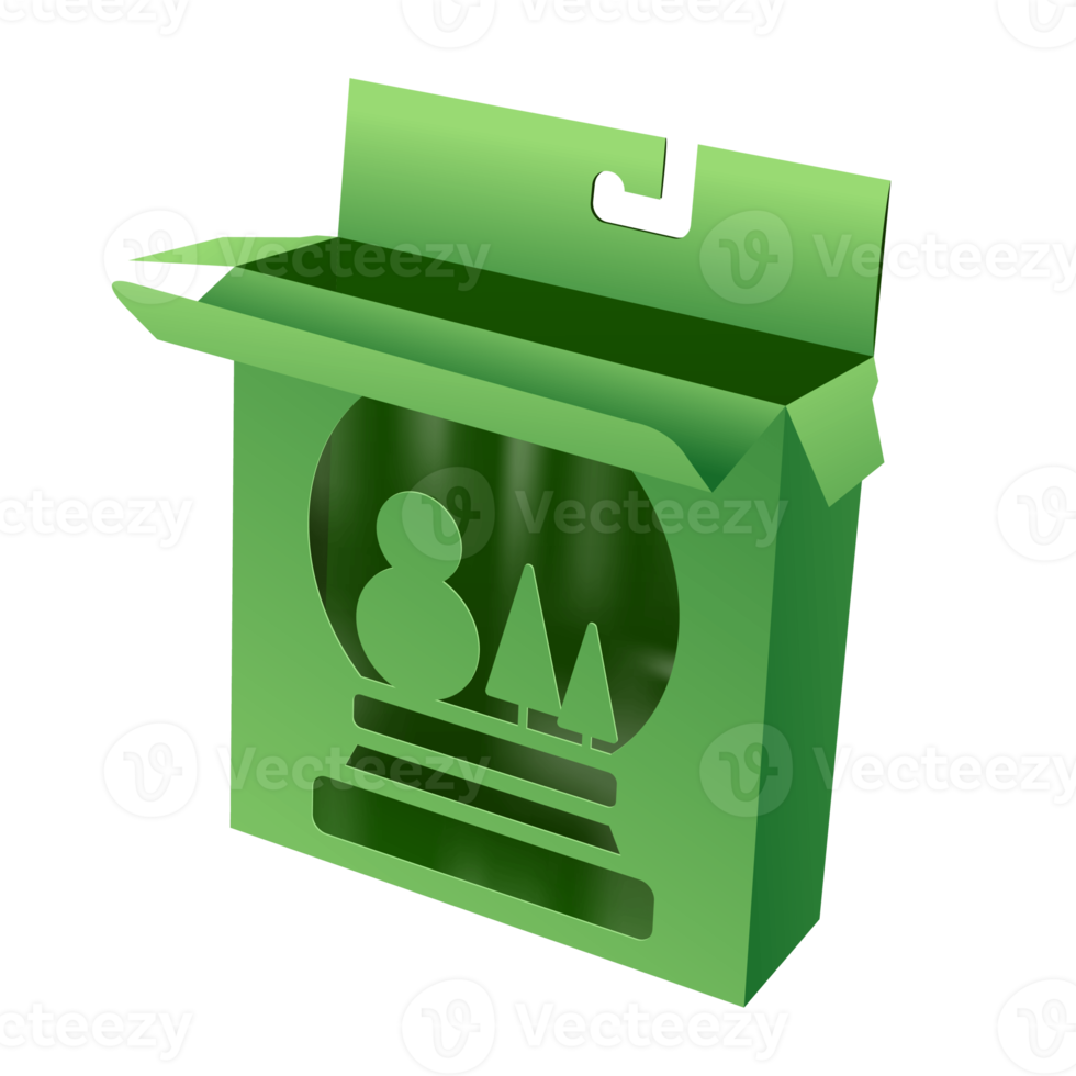 Christmas box mockup png