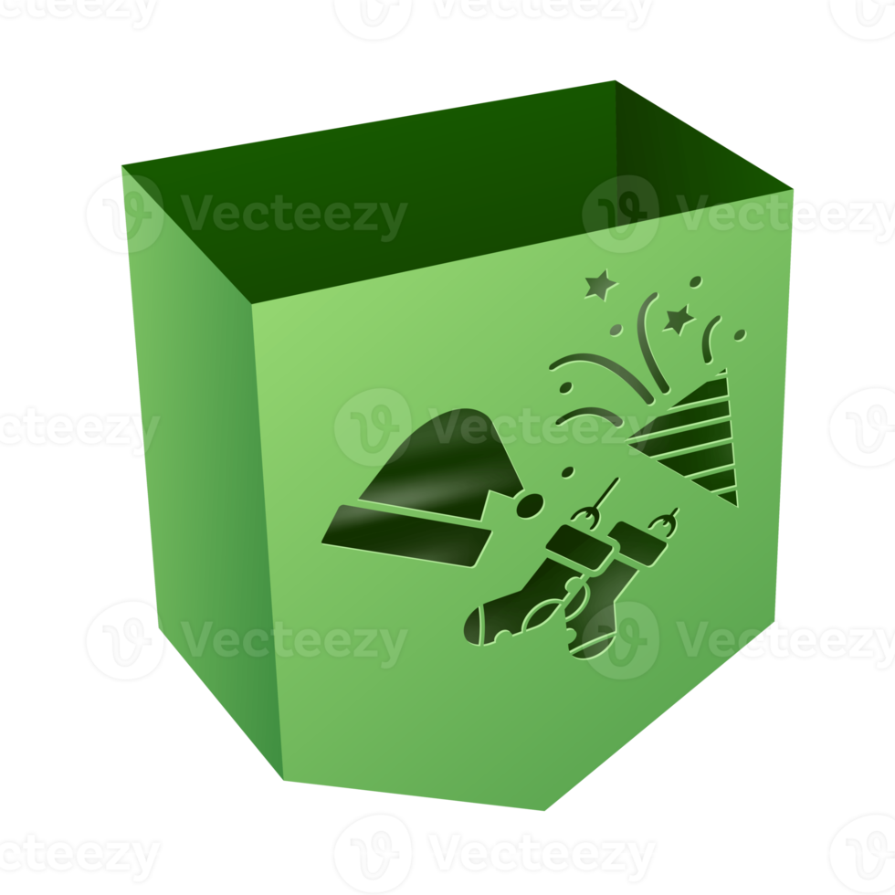 Christmas box mockup png