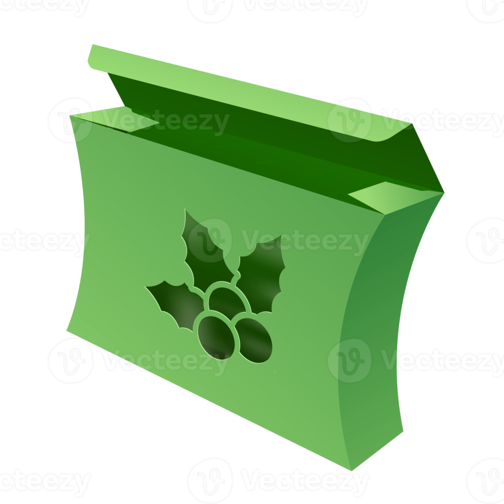 Christmas box mockup png