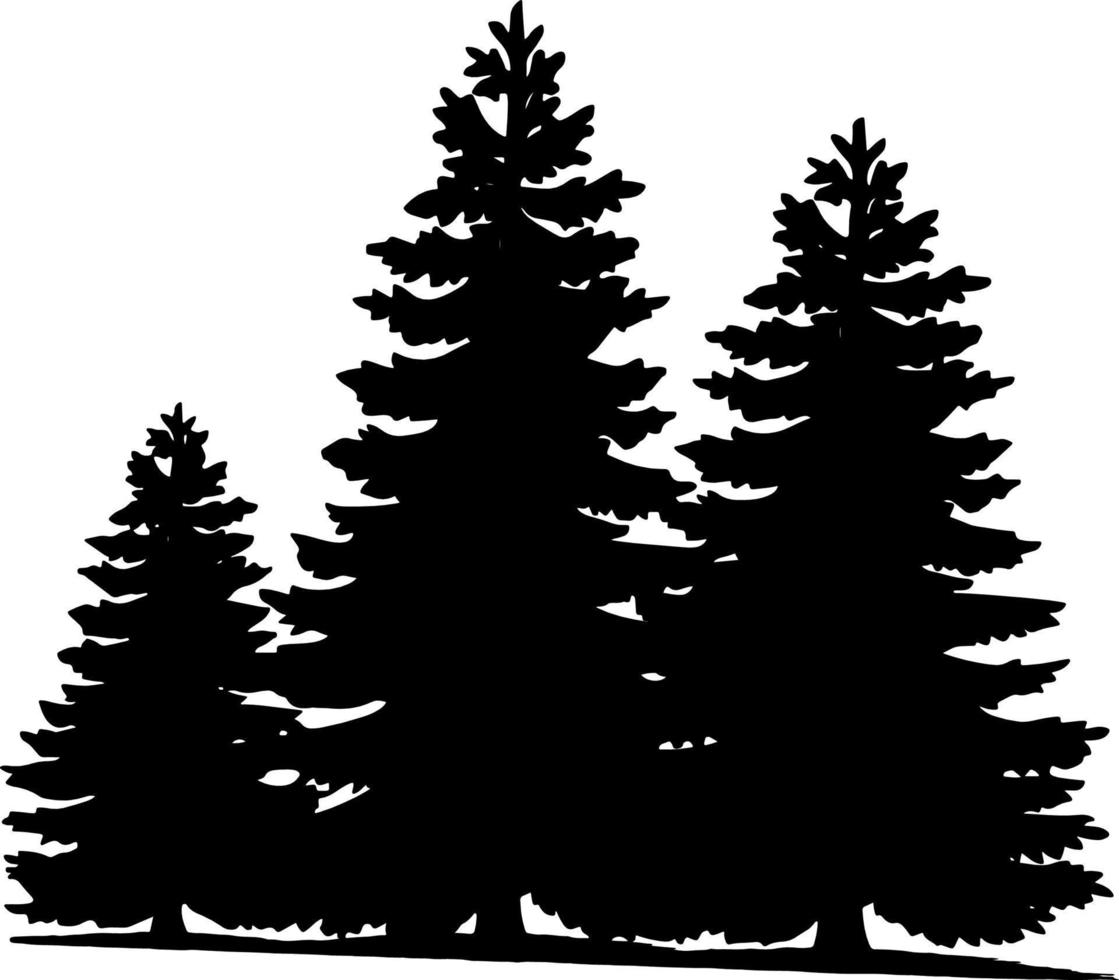 Tree silhouette vector for the website, for printing. Vector graphics.