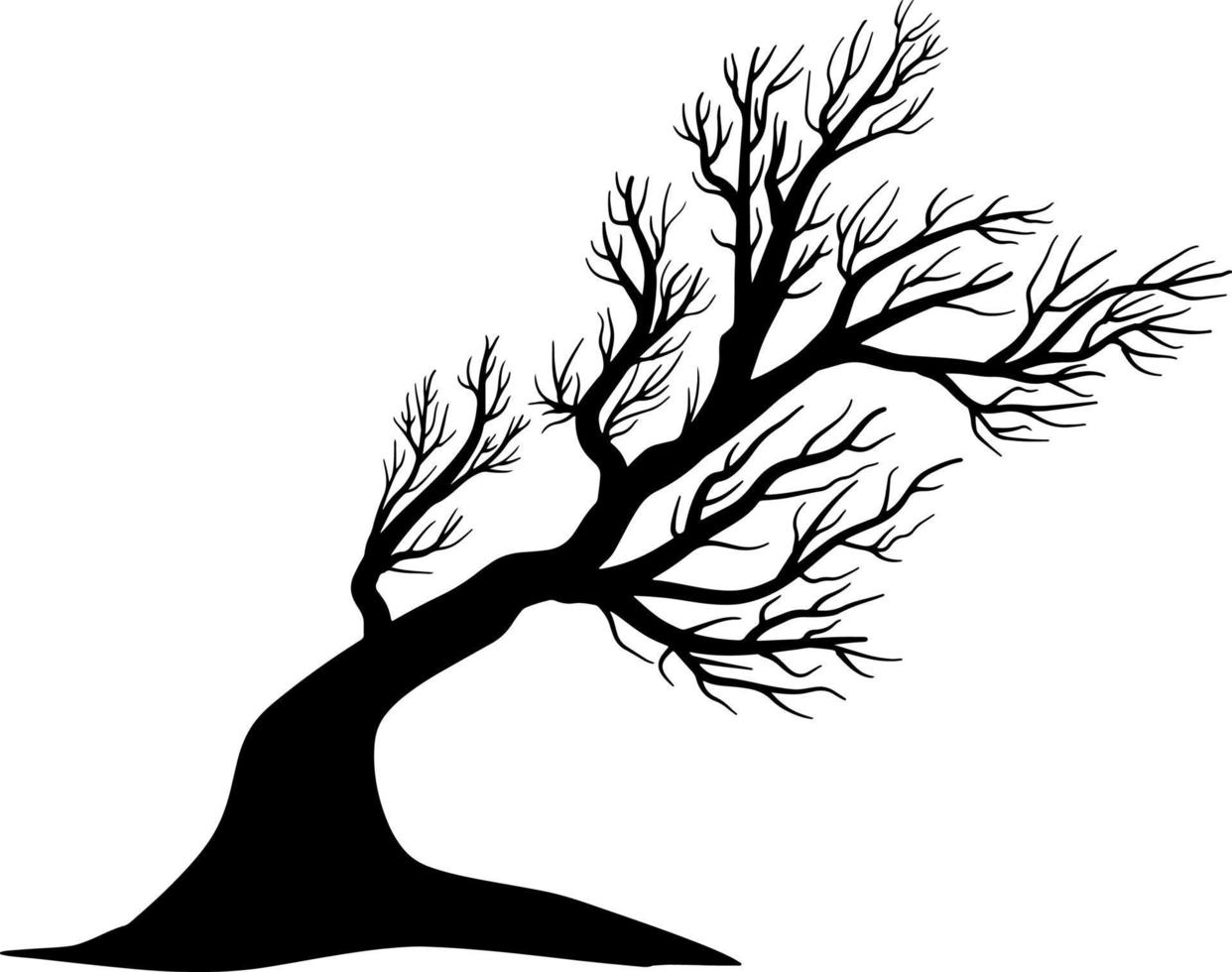 Tree silhouette vector for the website, for printing. Vector graphics.