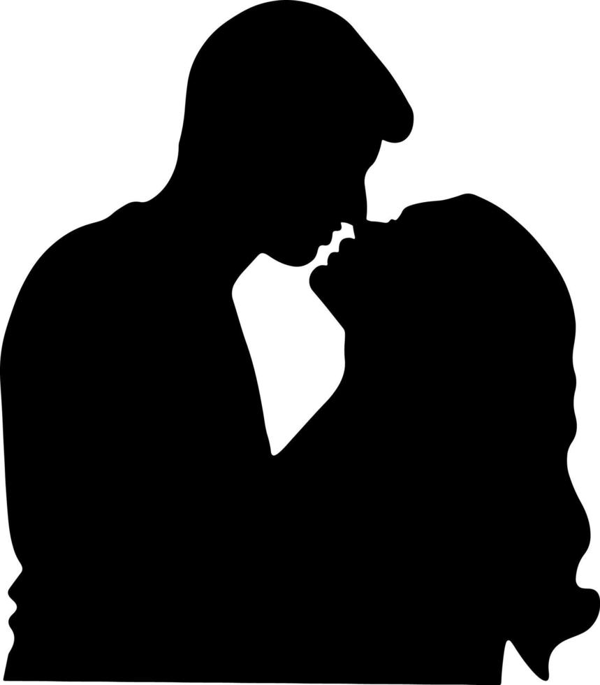 parejas de en negro. amantes, beso. día de San Valentín. ilustración vectorial para sitio web, impresión 15268721 Vector en Vecteezy