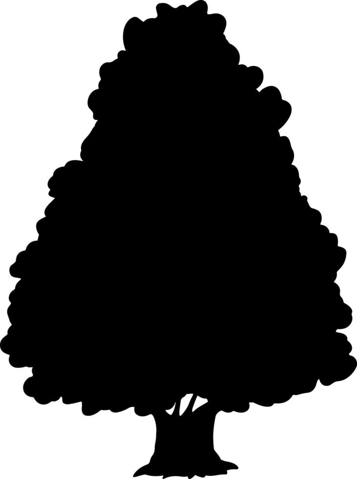 Tree silhouette vector for the website, for printing. Vector graphics.