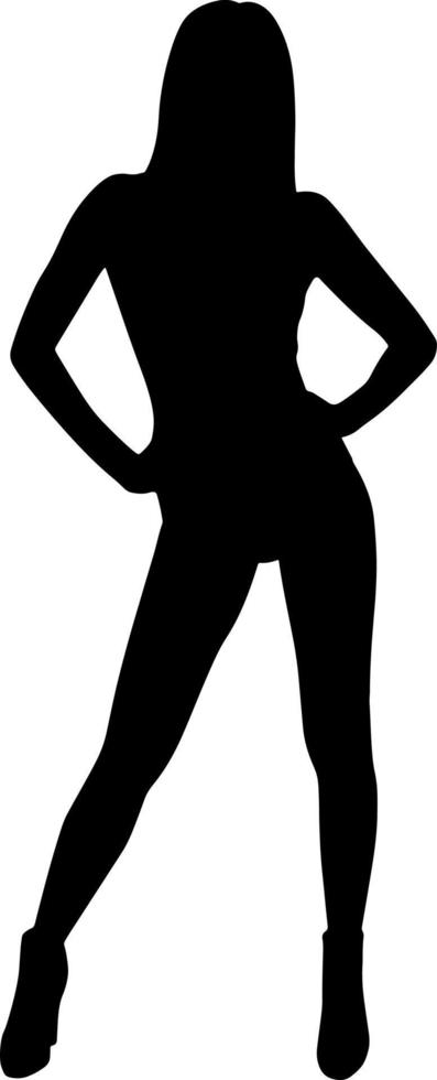 Silhouette woman vector for websites, printing, graphics design