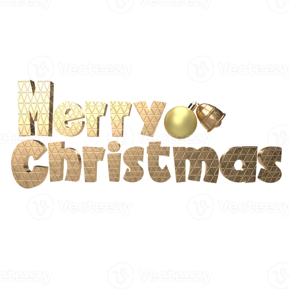 goldene frohe weihnachten 3d png bild