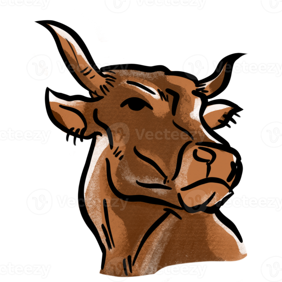il mucca disegno png Immagine per logo o cibo concetto