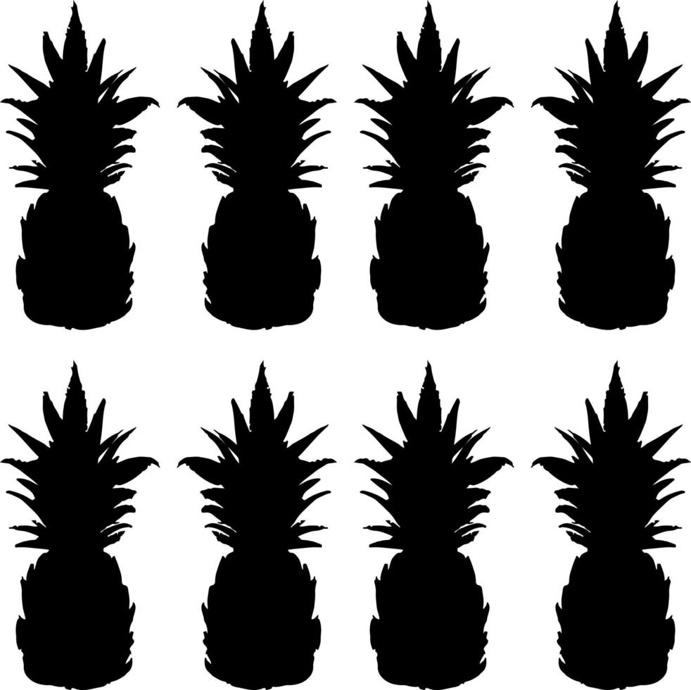 fruits and vegetables silhouette vector