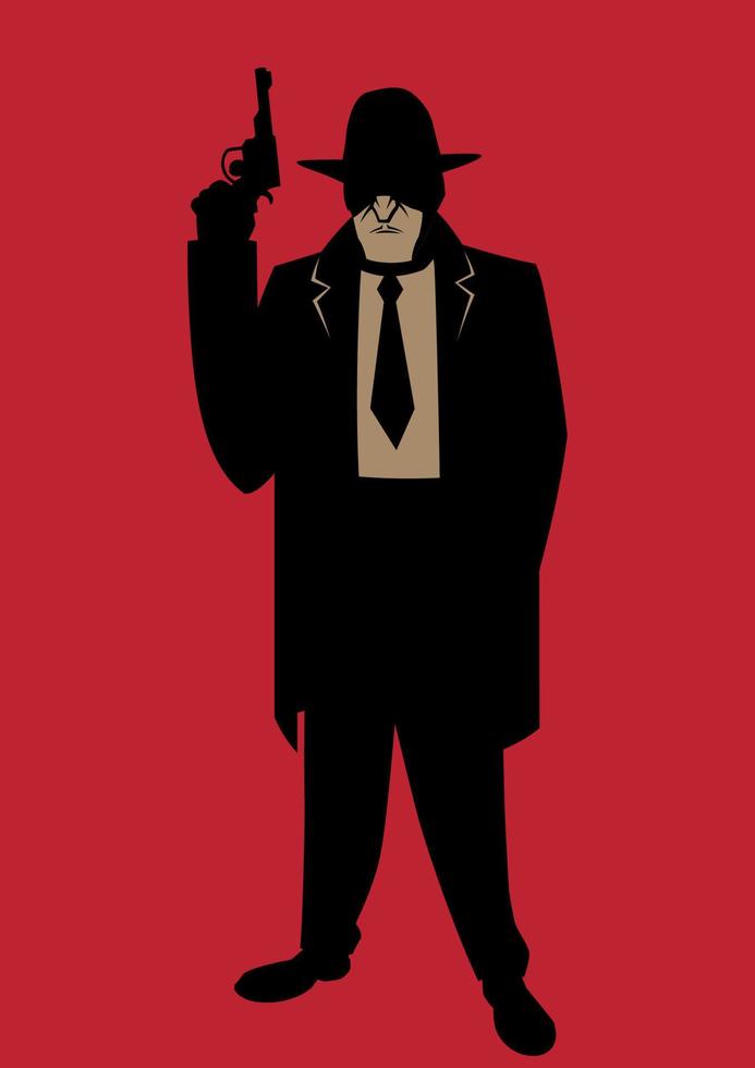 Retro Gangster Killer vector