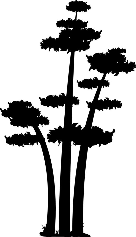 Tree silhouette vector for the website, for printing. Vector graphics.