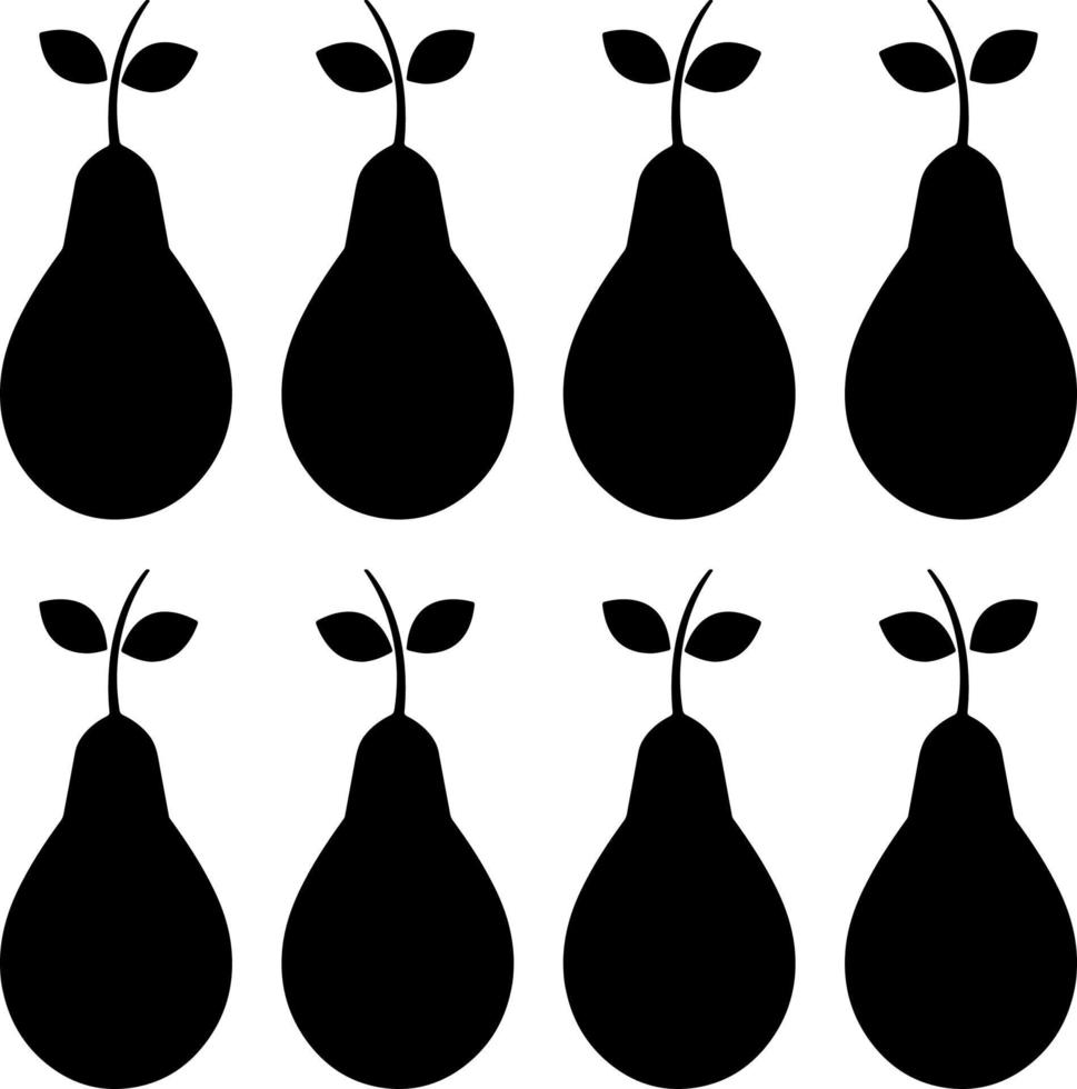 fruits and vegetables silhouette vector