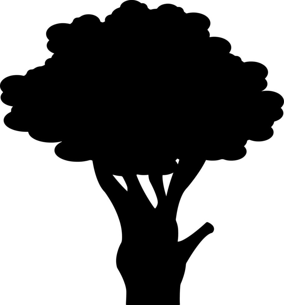 Tree silhouette vector for the website, for printing. Vector graphics.