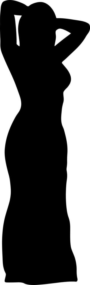 Silhouette woman vector for websites, printing, graphics design