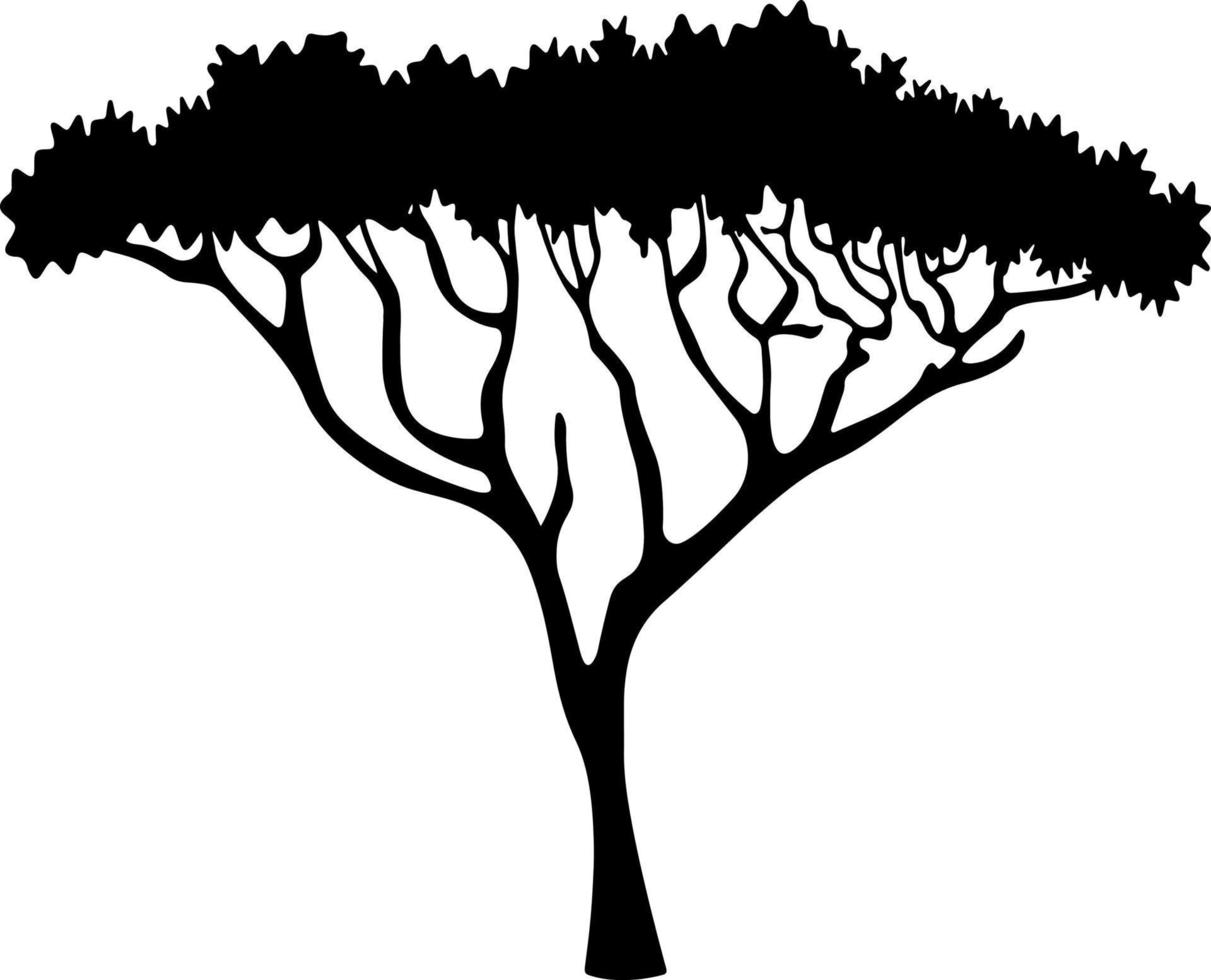 vector de silueta de árbol para el sitio web, para imprimir. gráficos vectoriales