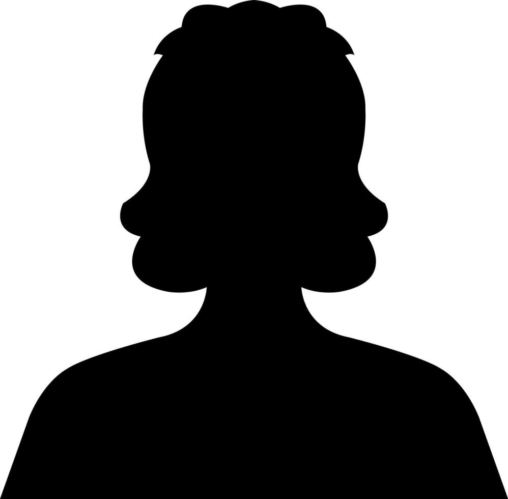 Silhouette woman vector for websites, printing, graphics design